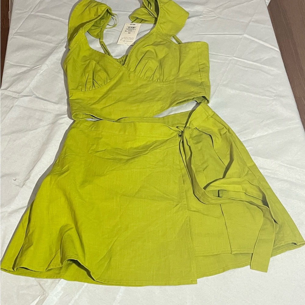 a new day Women's Chartreuse Skirt